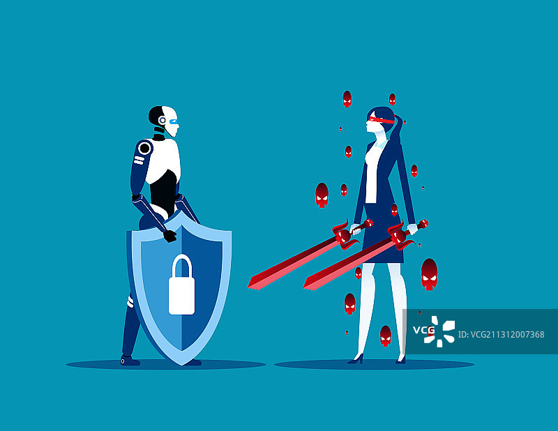 网络安全与盗窃安全系统概念图片素材