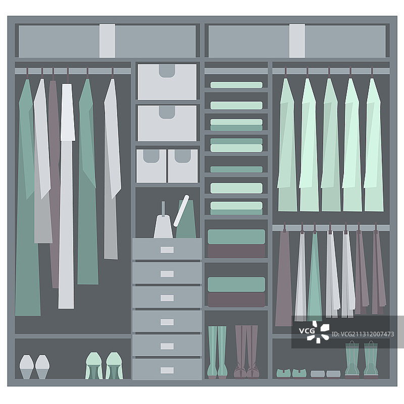 壁橱里的衣物图片素材
