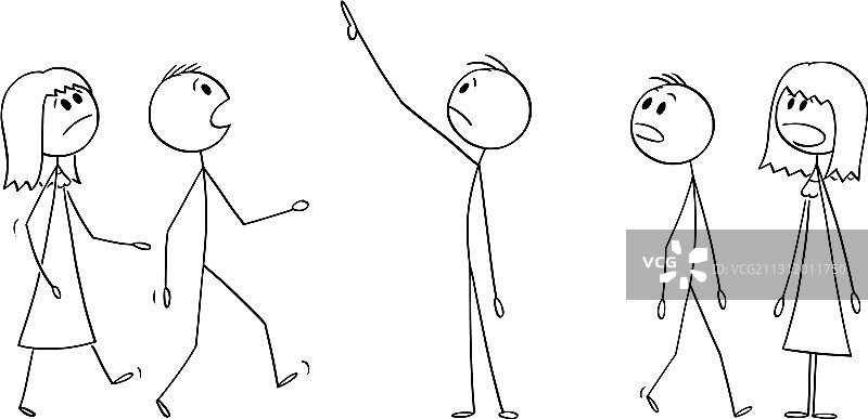 卡通震惊人群图片素材