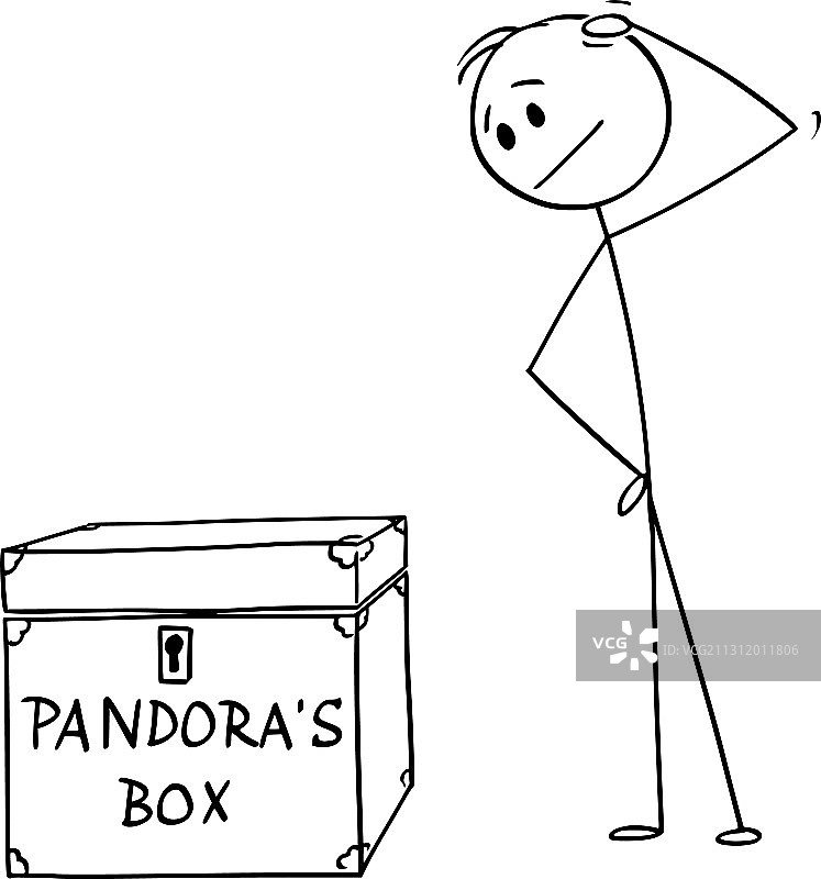 思考风险的卡通男人或商人图片素材