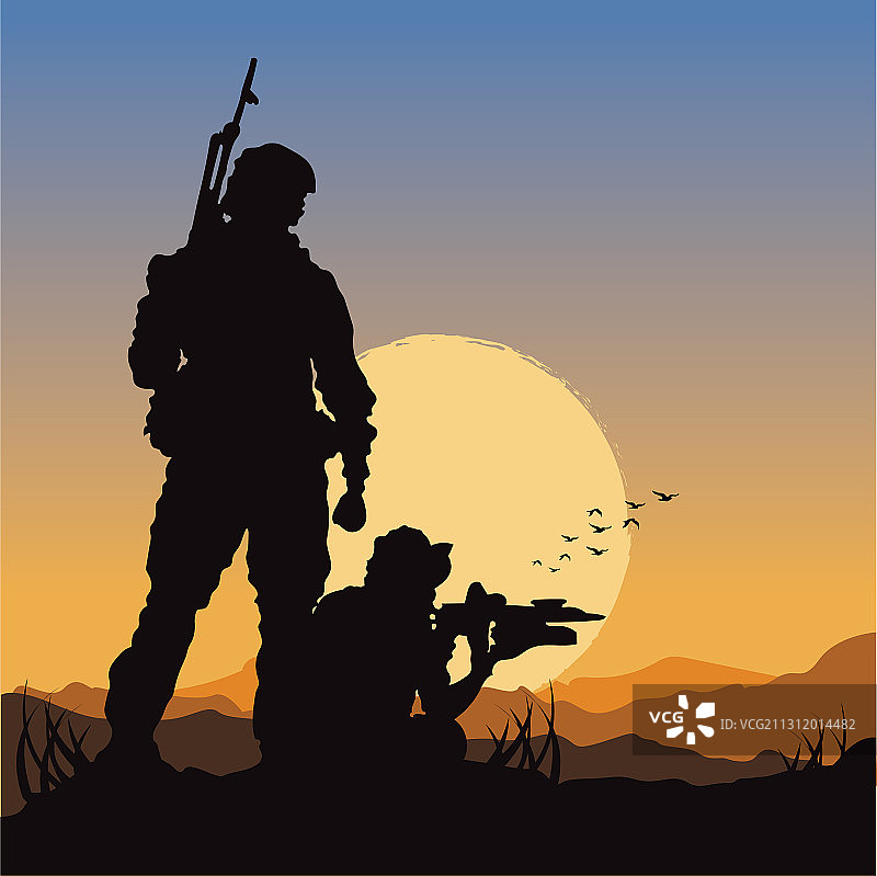 战场上的士兵图片素材