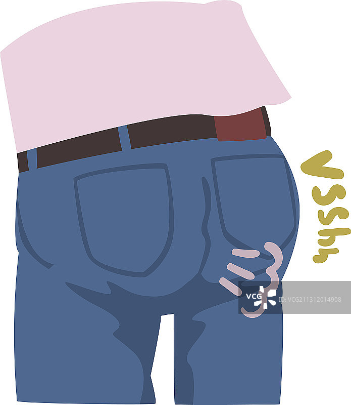 男人放屁，气味难闻图片素材