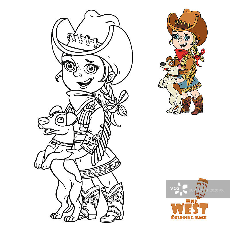 穿着牛仔服玩耍的可爱小女孩图片素材