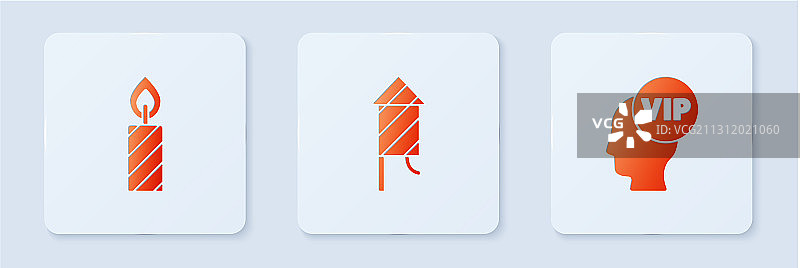 烟花、火箭、生日蛋糕、蜡烛和VIP图片素材