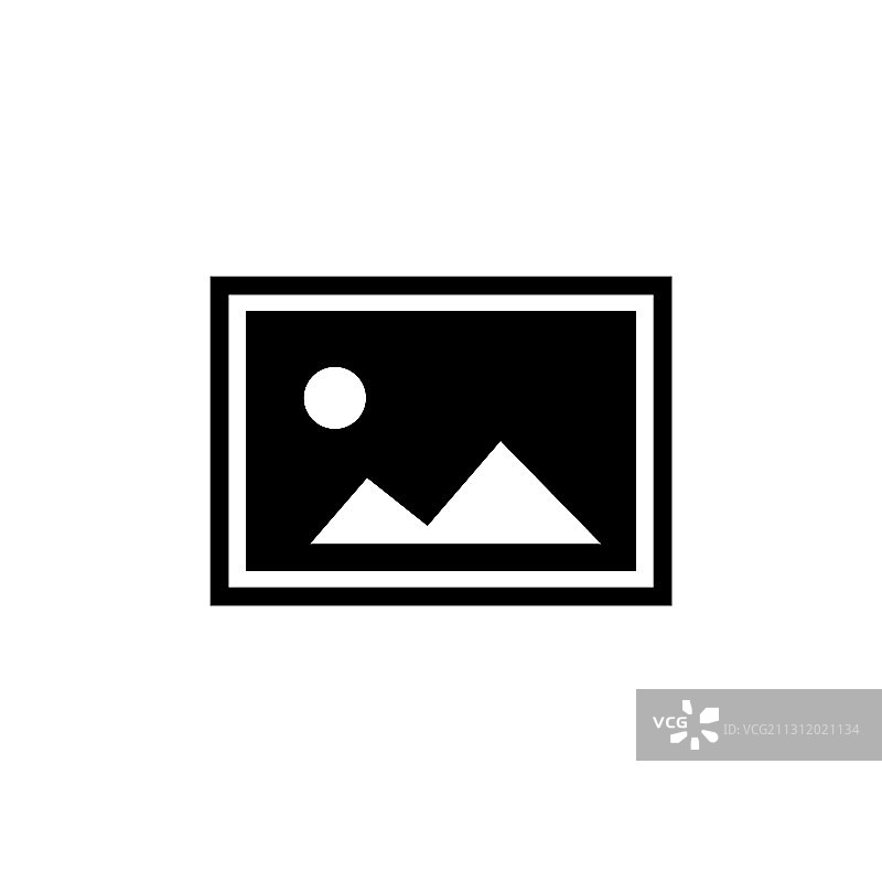 风景照片卡片相框扁平图标图片素材