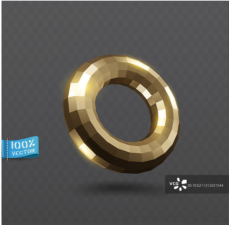 金色环面抽象发光圆形背景图片素材