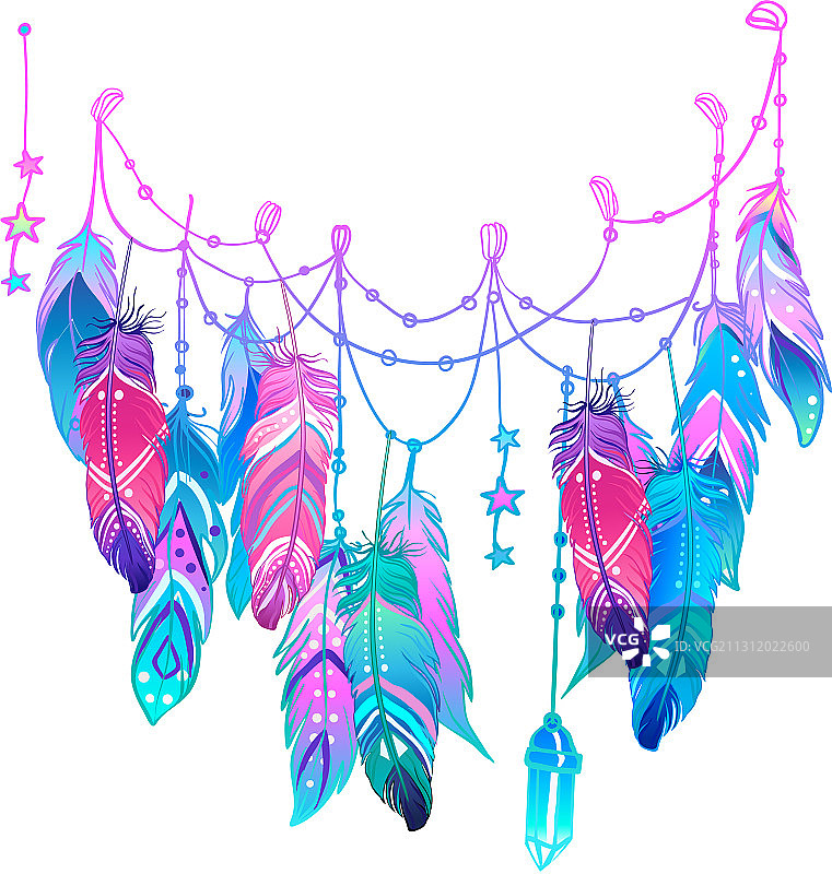 手绘鸟类羽毛图案图片素材