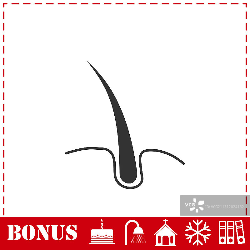 扁平风格头发图标图片素材