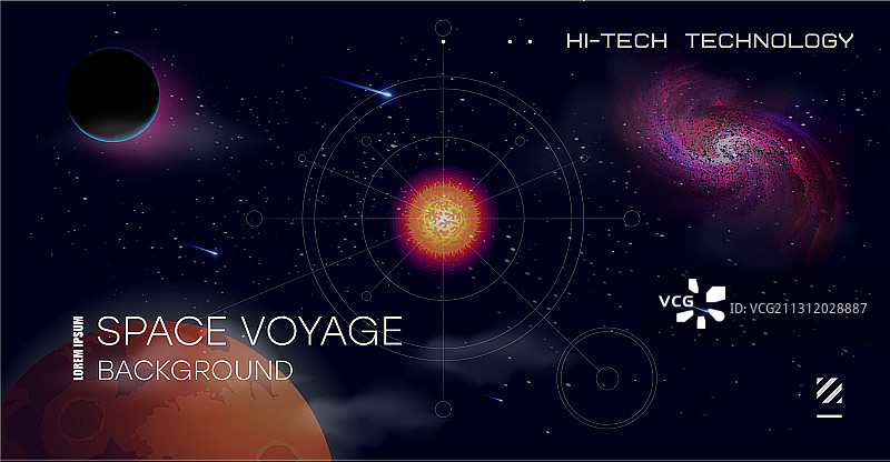 太空星球与星系图片素材