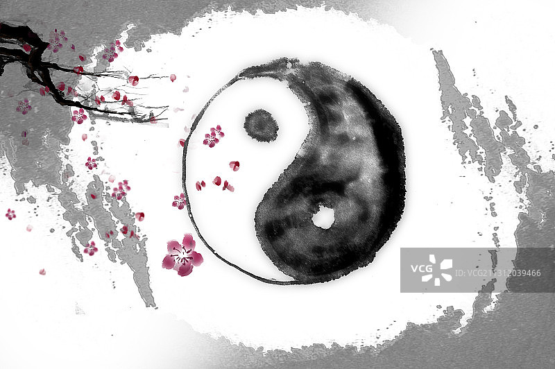 ,充满中国风的太极图案图片素材