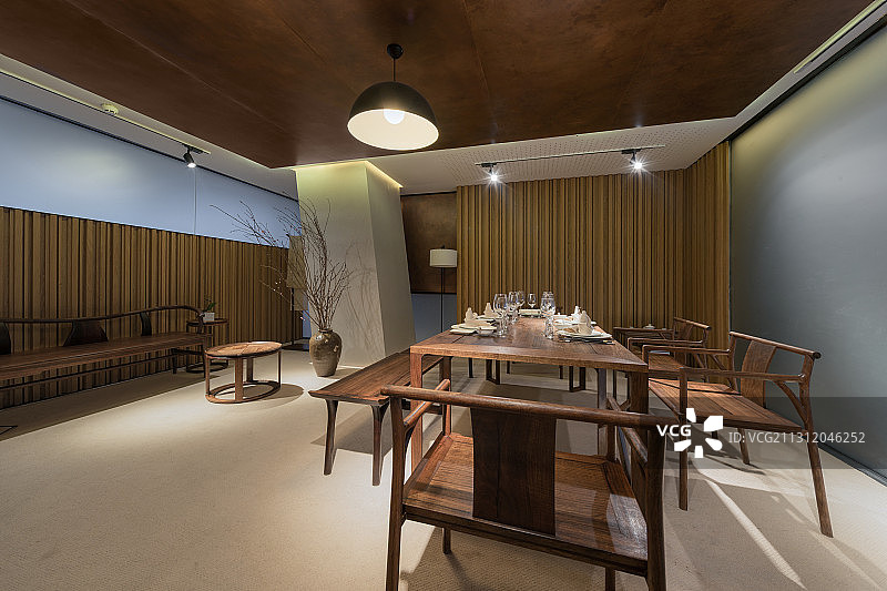 高级中式餐厅包间图片素材