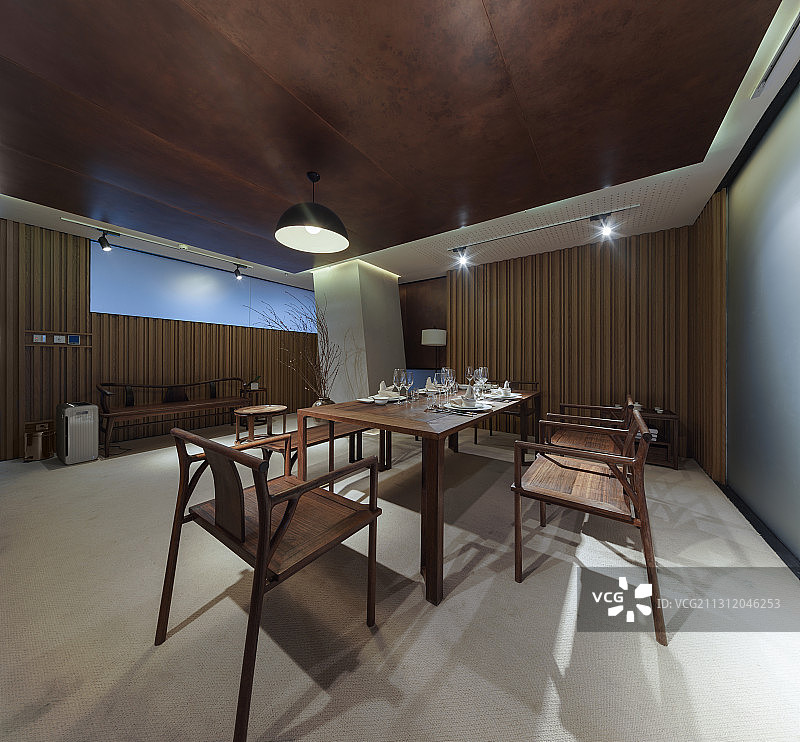 高级中式餐厅包间图片素材