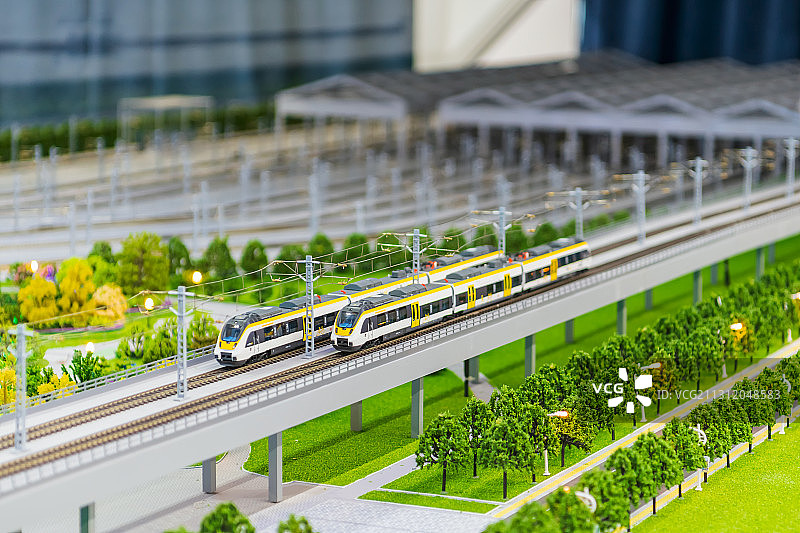 城市轨道交通沙盘模型特写图片素材