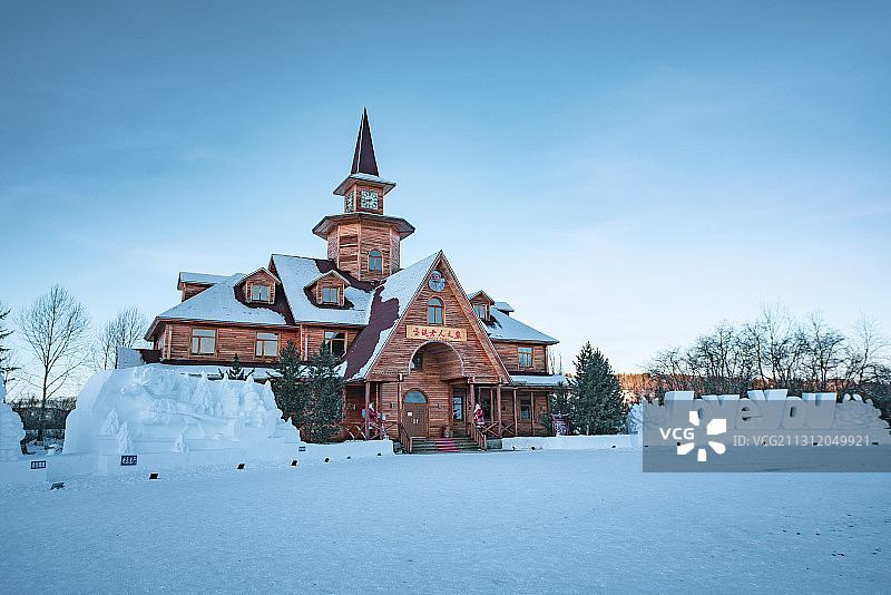 漠河寻北·圣诞村的冰雪世界图片素材