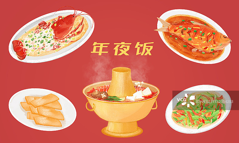 年夜饭图片素材