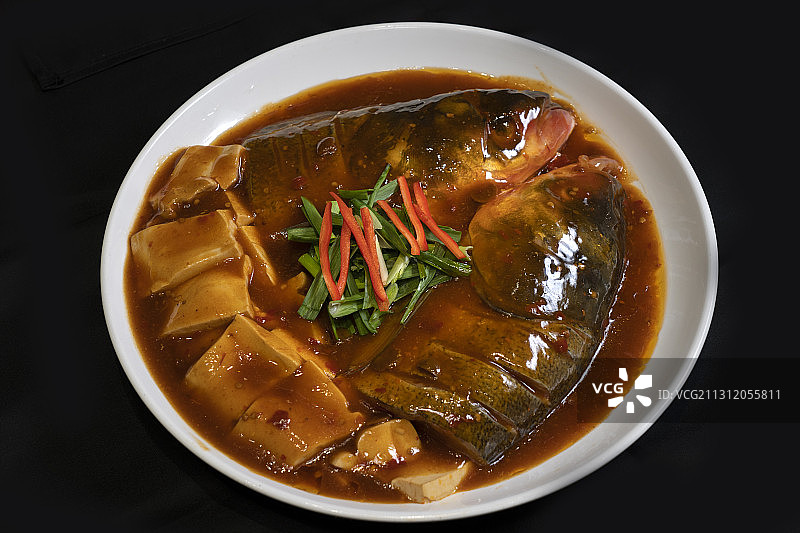 鱼头豆腐 美食菜谱图片素材