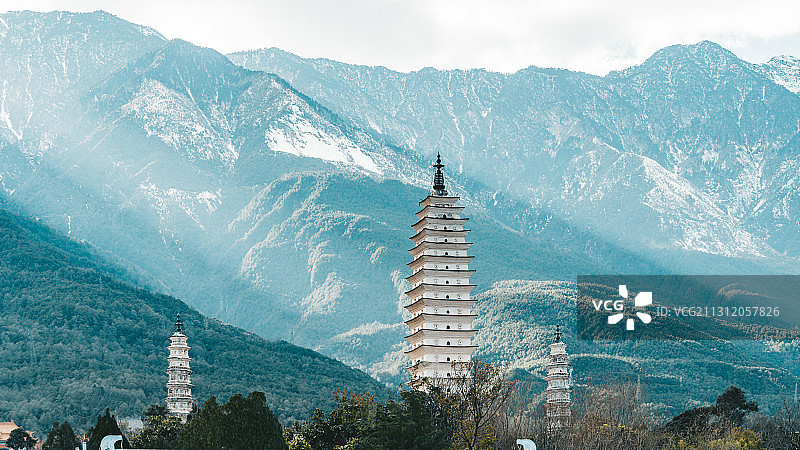 大理 崇圣寺三塔 佛教图片素材