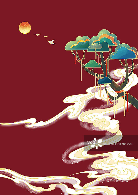 国潮风背景图片素材