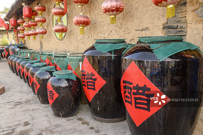 山西晋中：秋色中的平遥古城图片素材