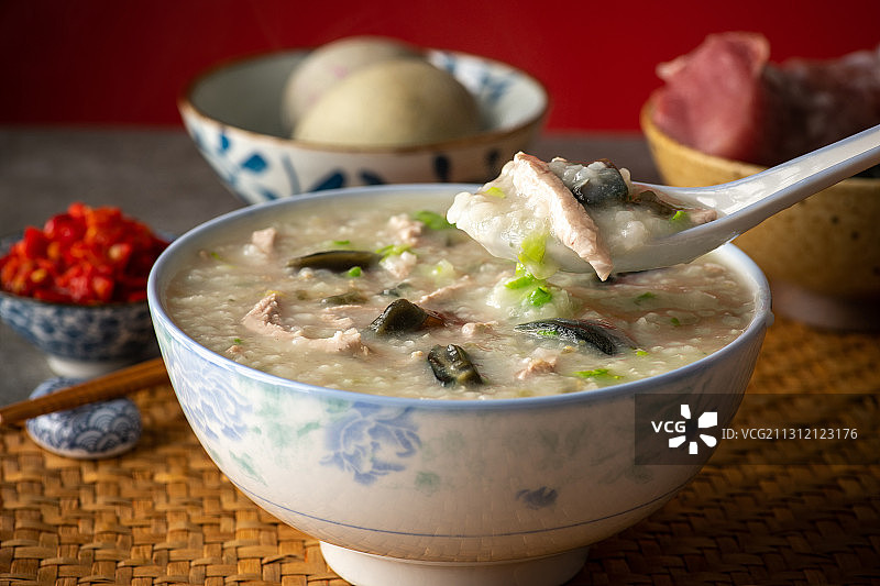 皮蛋瘦肉粥图片素材