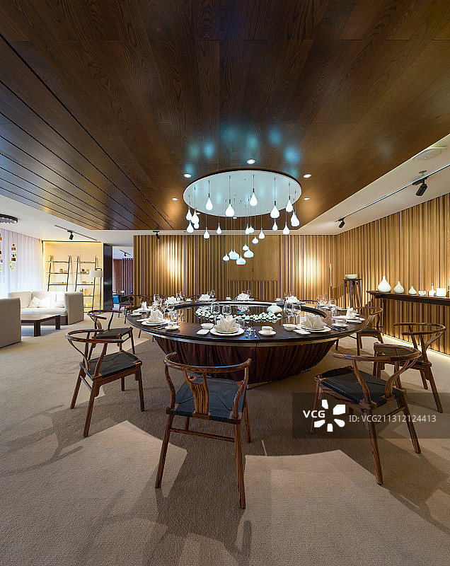 高级中式餐厅包间图片素材