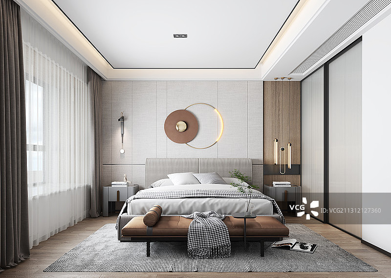 高档住宅卧室图片素材