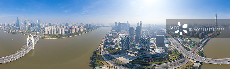 广州塔珠江新城全景图片素材