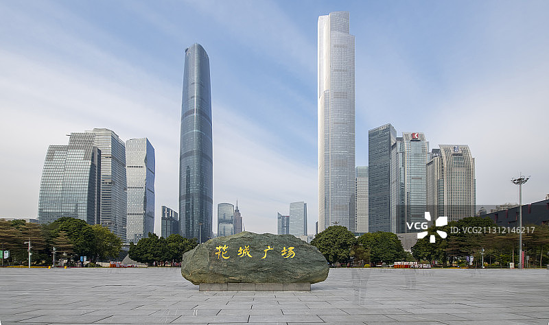 中国广州珠江新城城市天际线图片素材