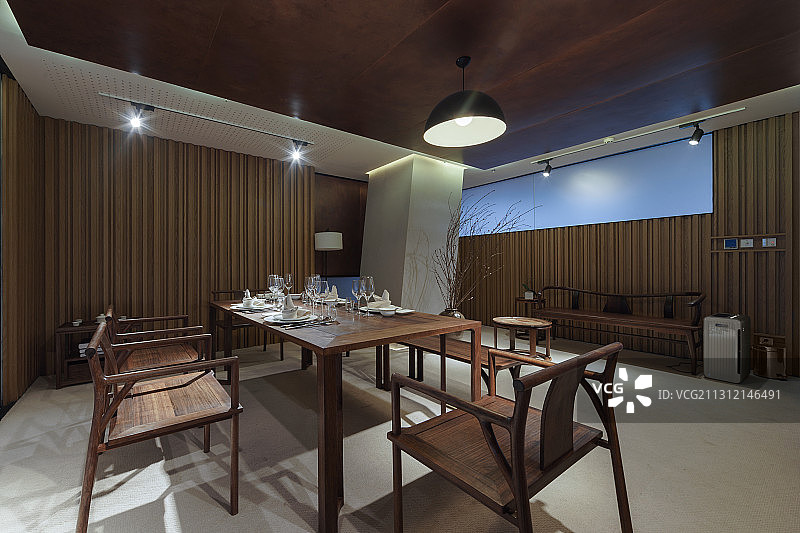 高级中式餐厅包间图片素材