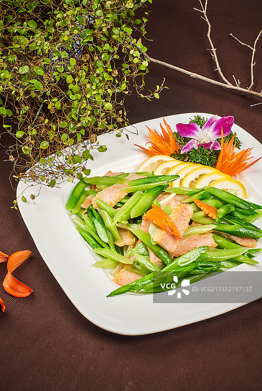 炒菜心图片素材