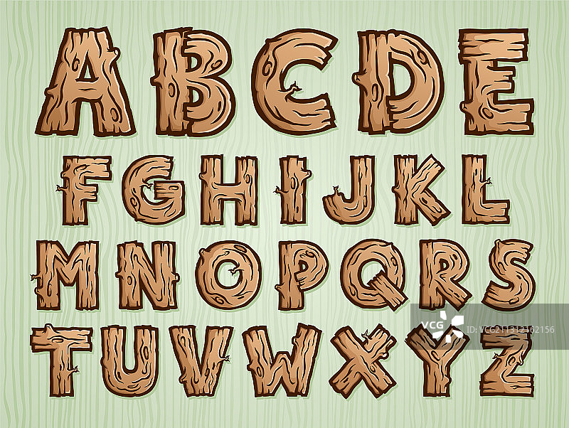 木制字母表图片素材