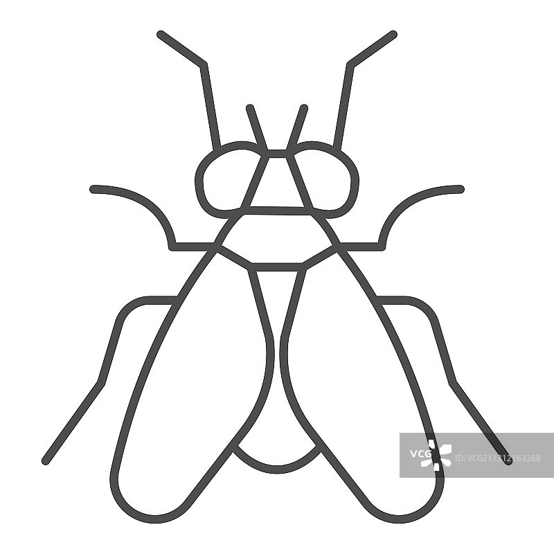 细线小飞虫图标昆虫概念图片素材