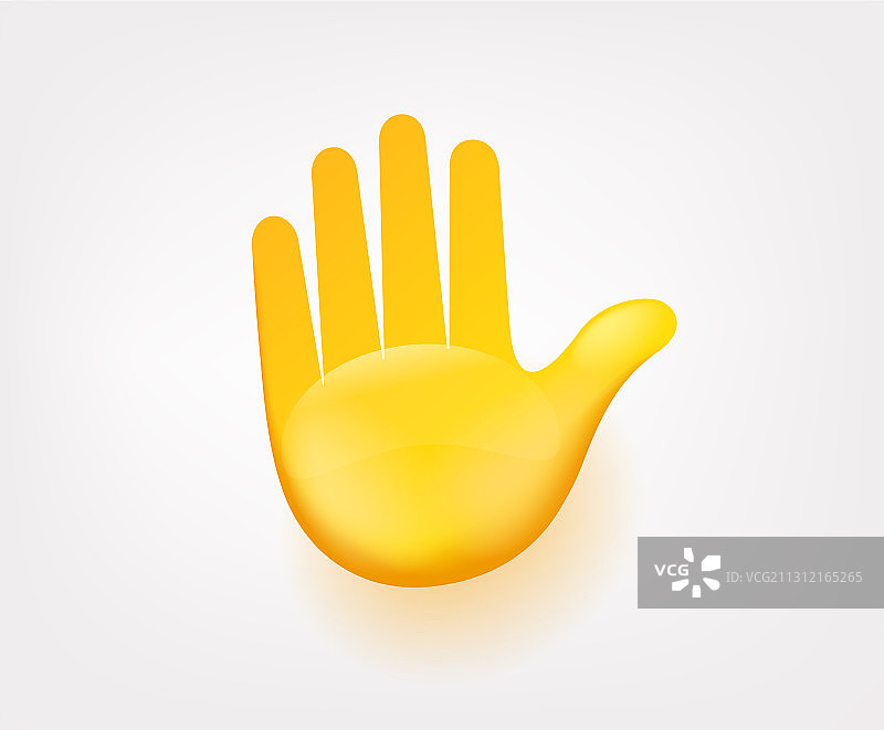 人手停止标志概念表情符号，隔离图片素材