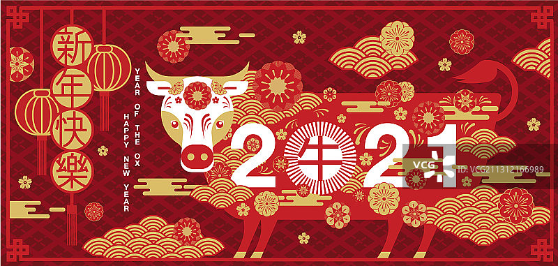 2021年春节，新年祝福图片素材