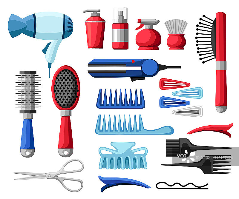 专业理发师工具合集图片素材
