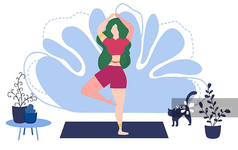 放松的年轻女人享受休息，女孩冥想图片素材