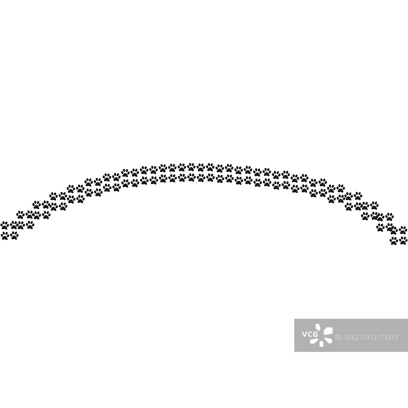 动物（猫或狗）爪印小路图片素材