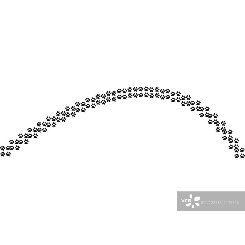 动物（猫或狗）爪印小路图片素材