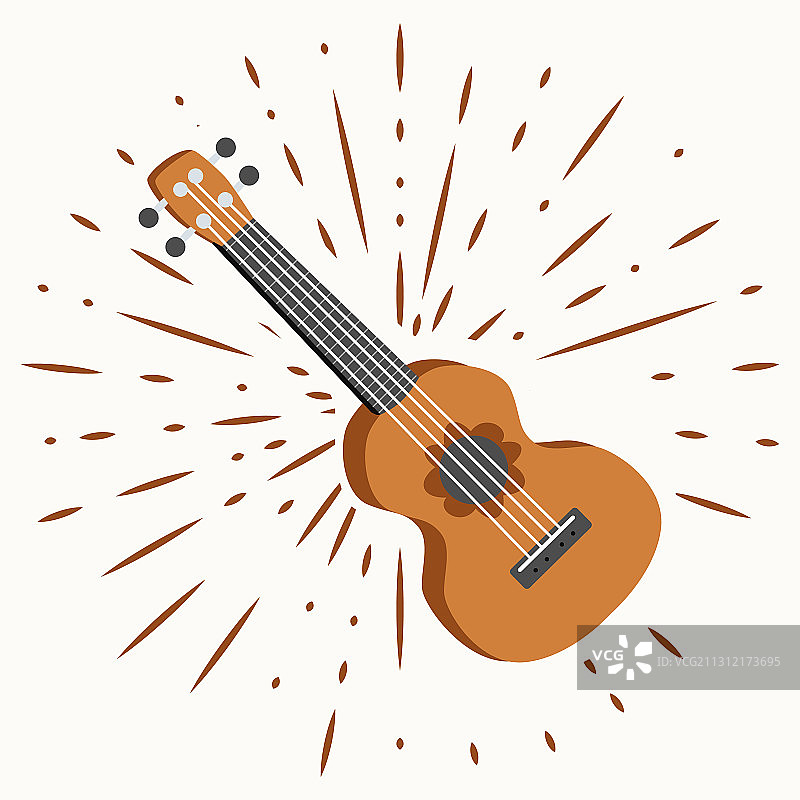 尤克里里冲浪字母夏威夷热带风图片素材