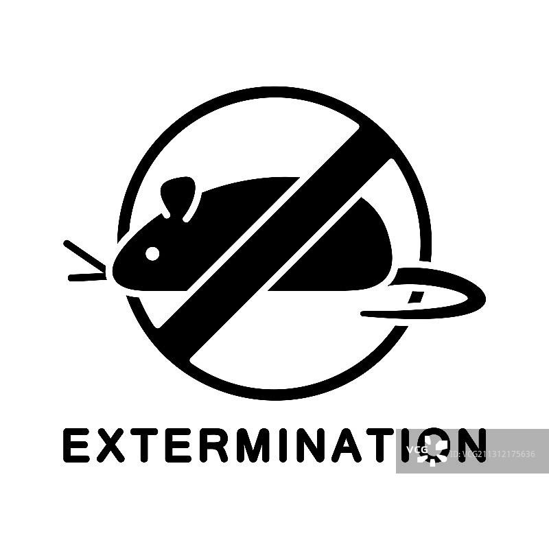圆形灭虫标志剪影图片素材