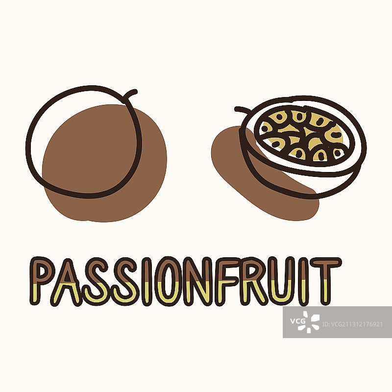 带有文字的中性婴儿百香果图片素材