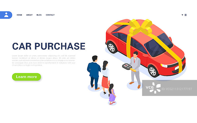 卖家将钥匙交给年轻家庭图片素材