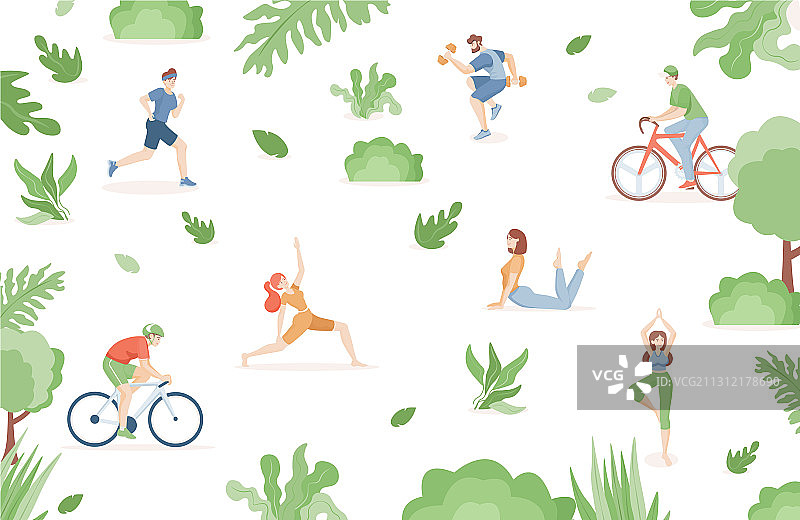 穿运动服的年轻人在运动图片素材