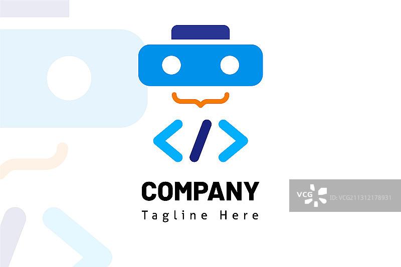 带Web代码的汽车机器人Logo模板图片素材