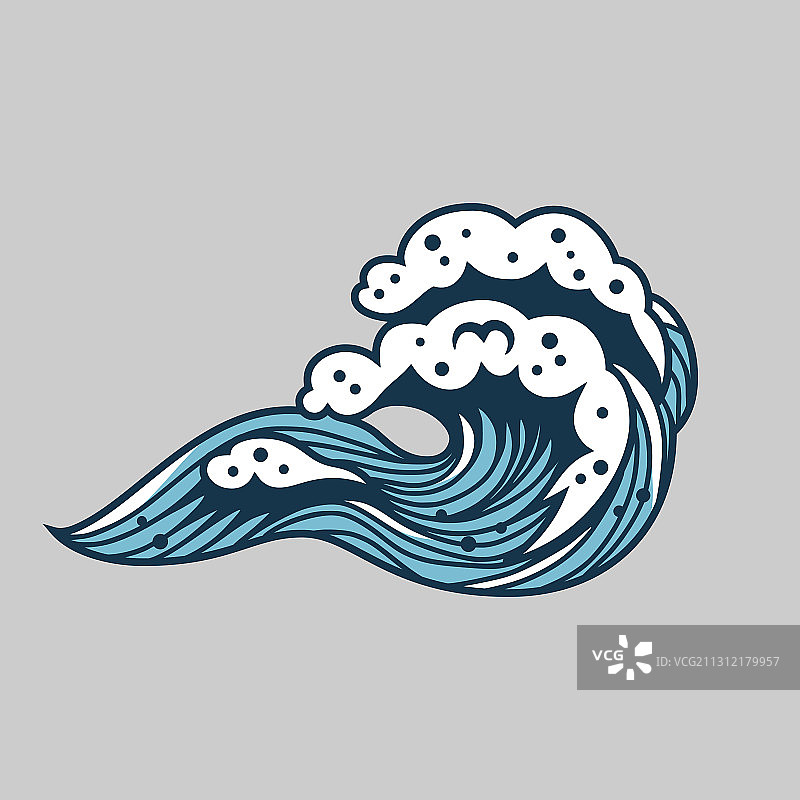 海洋航海设计海浪与泡沫图片素材