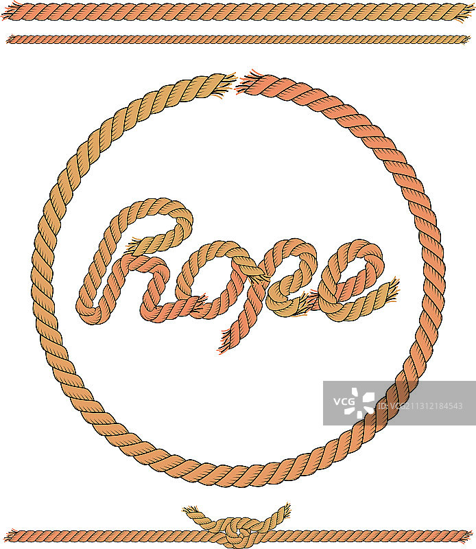 圆形绳索框架图片素材