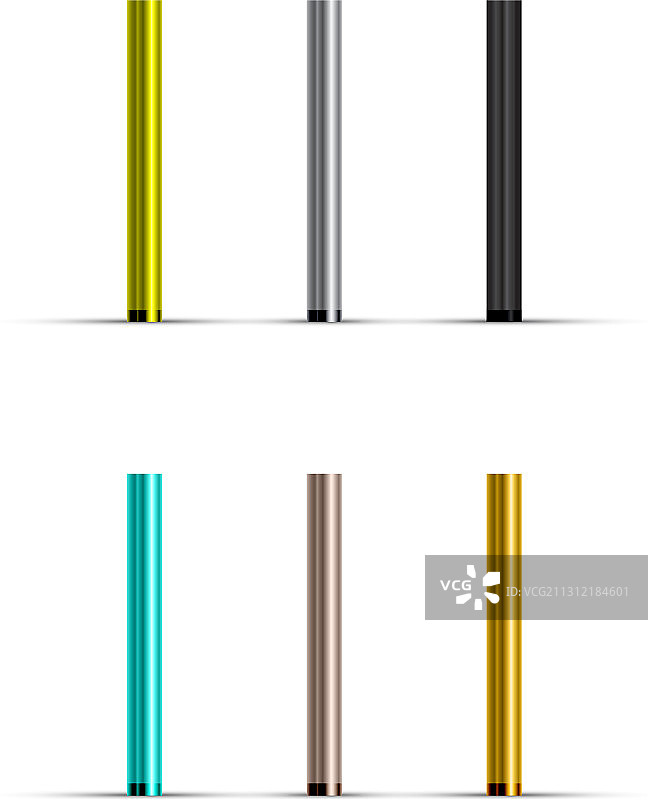 不同颜色的金属阳极氧化管图片素材