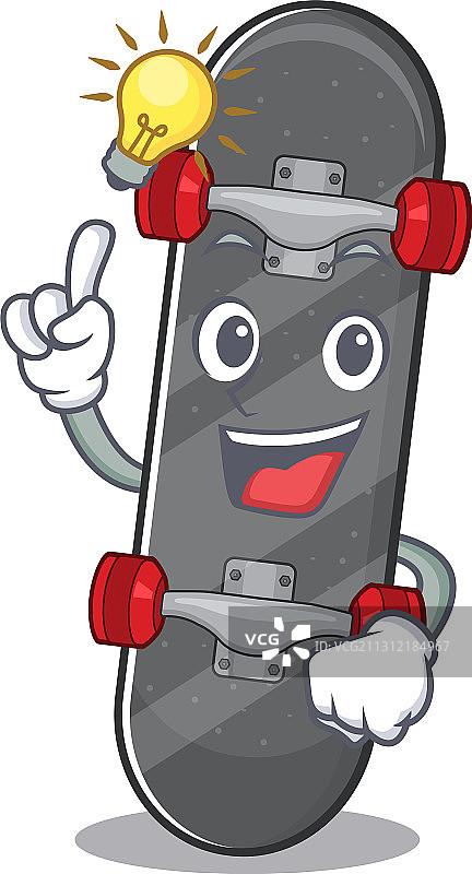 卡通滑板的创意想法图片素材