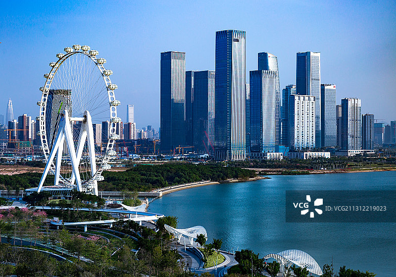 深圳前海摩天轮建筑图片素材