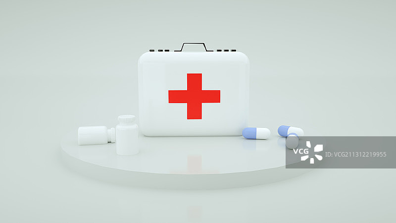 3D医疗箱医疗救助C4D图片素材